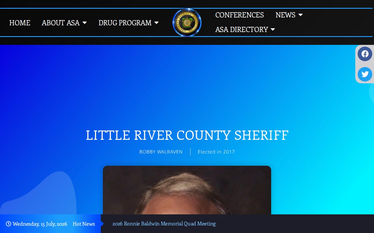 Arkansas Sheriffs Association Little River County sheriff and jail profile